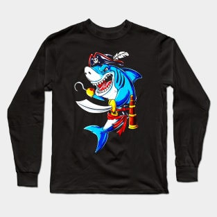 Shark Pirate Long Sleeve T-Shirt